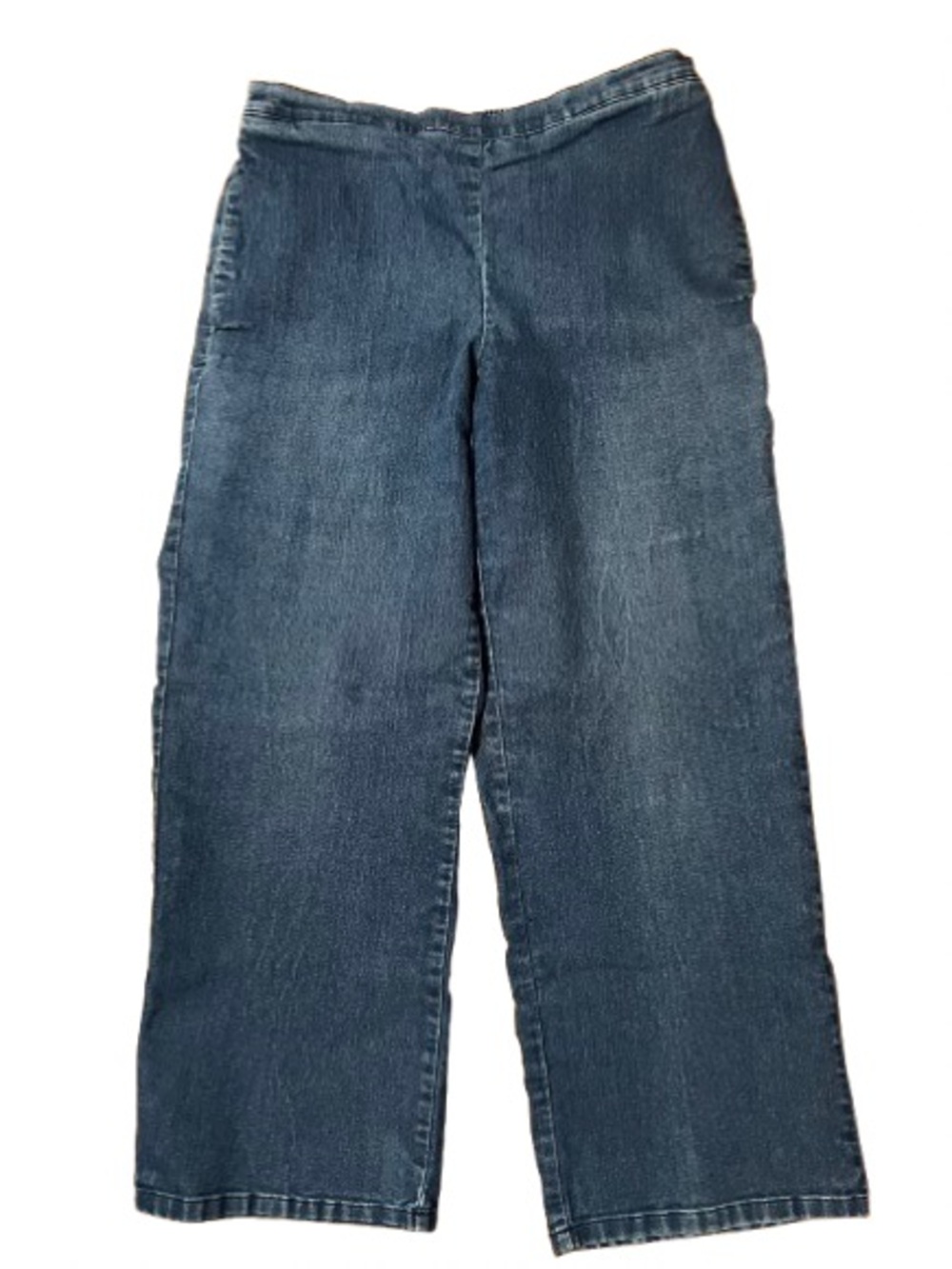 Alfred Dunner Classic Wide-Leg Women’s Pull On Jeans - Blue Size 10P